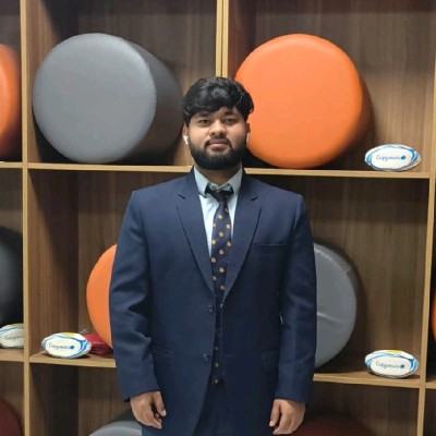 Portrait of Shivam Gupta in a navy suit